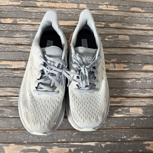 Hoka One One Womens Clifton 8 Blue Gray Running Shoes Sneakers Sz 9 D Wide - Picture 6 of 10